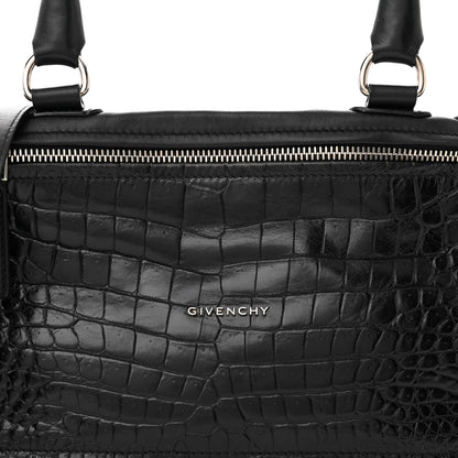 Givenchy Calfskin Crocodile Embossed Medium Pandora Black 8 of 11