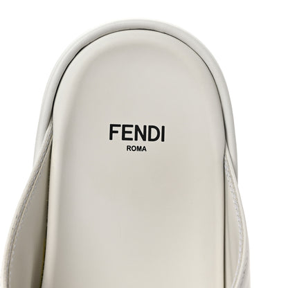 Fendi Vitello Womens Fendigraphy Slide Sandals 37 White Ice 9 of 9