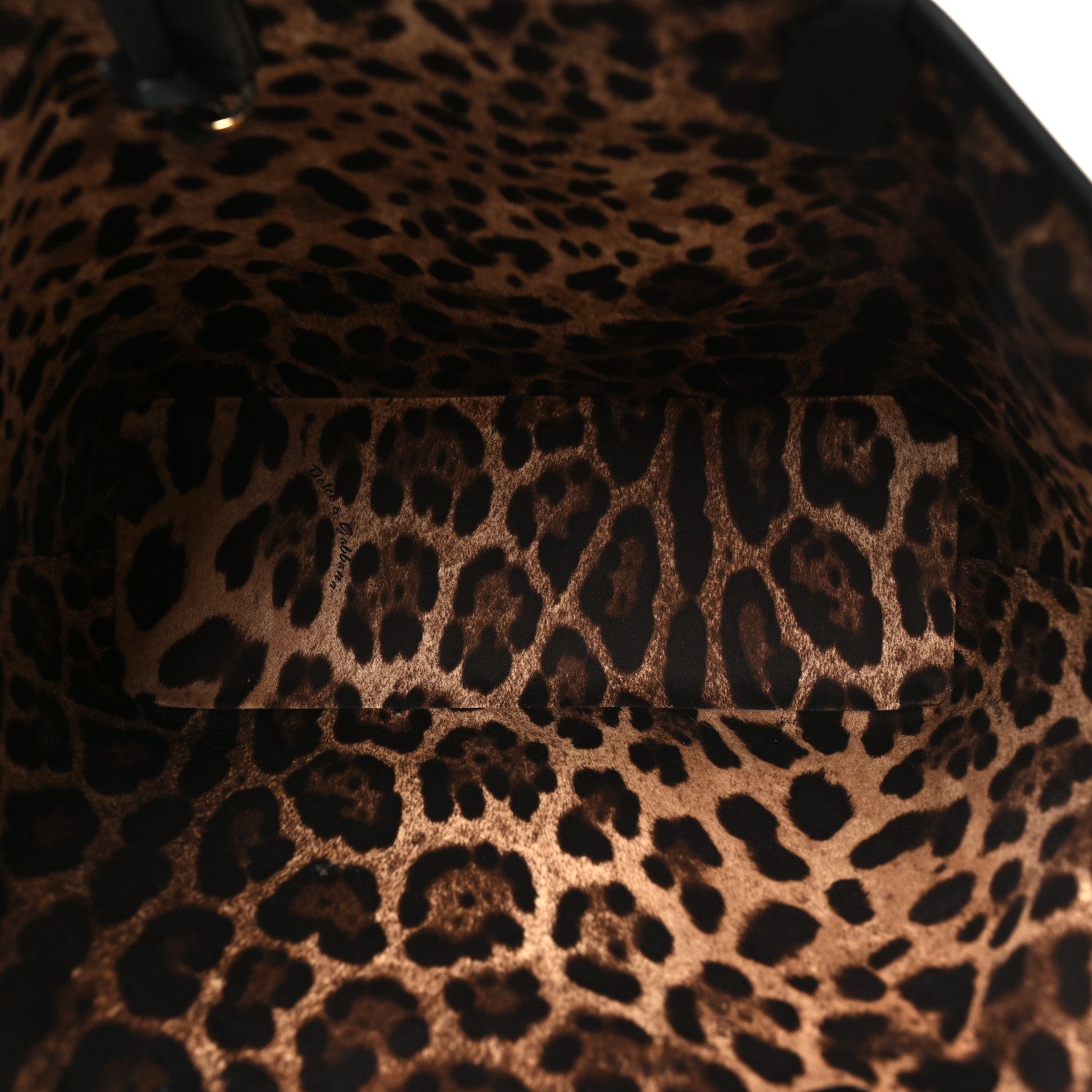 Dolce & Gabbana DOLCE GABBANA Calfskin Medium Fefe Tote Black 6 of 10