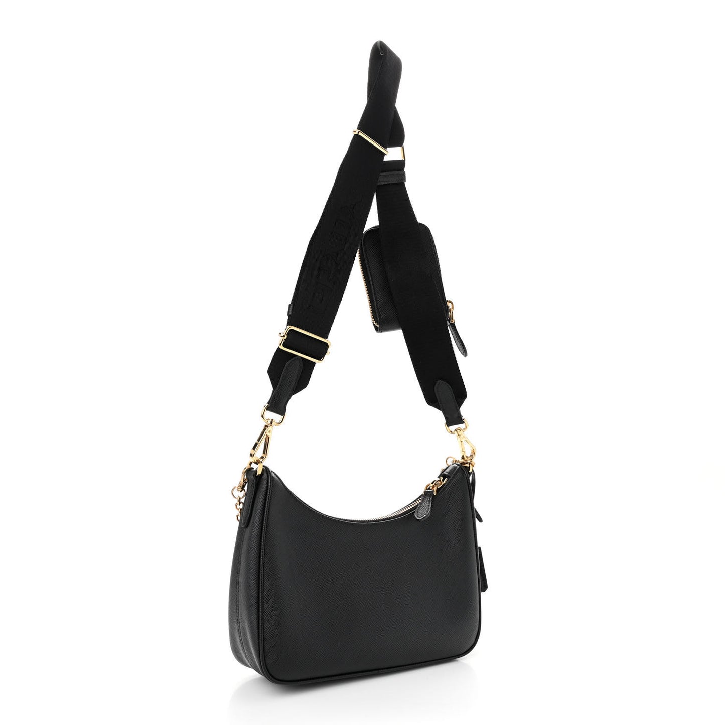 Saffiano Lux Re-Edition 2005 Shoulder Bag Black