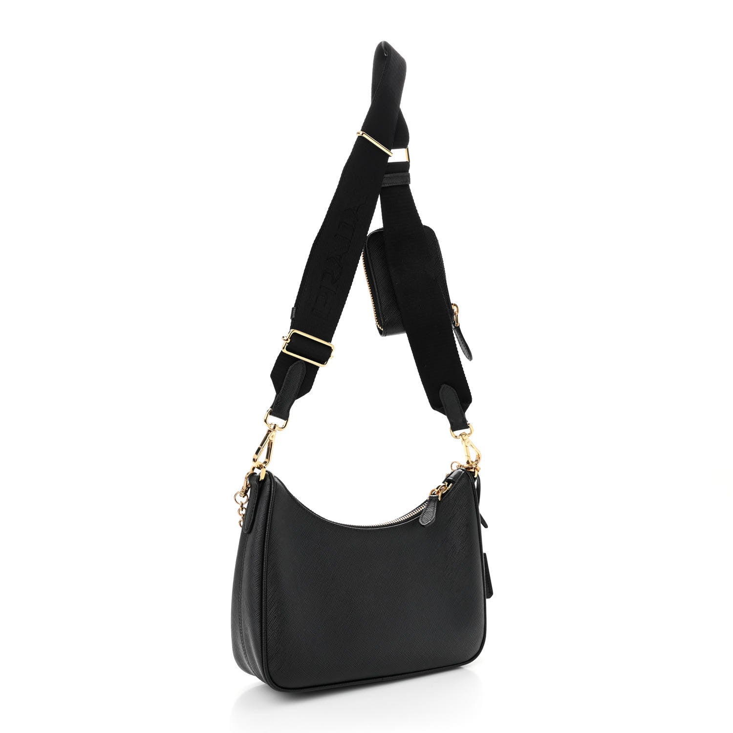 Prada Saffiano Lux Re-Edition 2005 Shoulder Bag Black 3 of 10