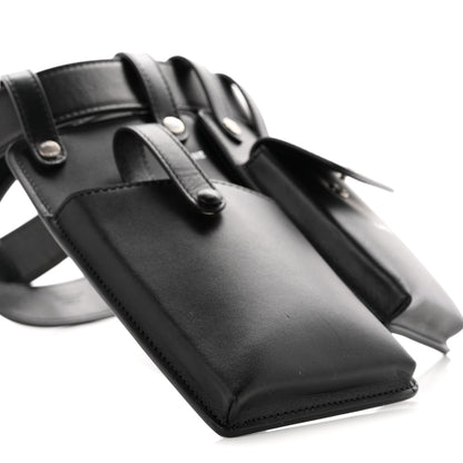 Fendi Vitello Glacier Utility Belt Pouch 85 34 Black 7 of 8