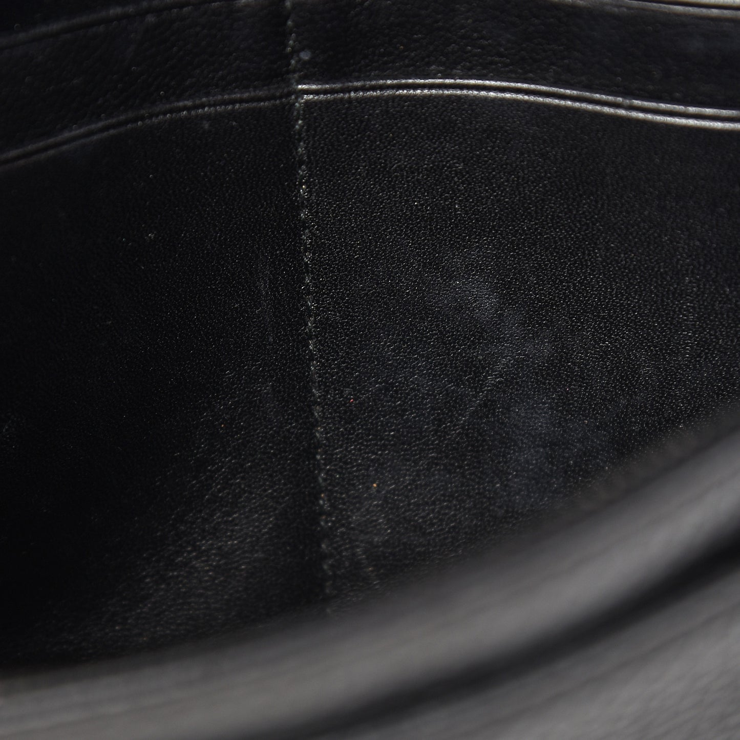 Grained Calfskin Diorama Wallet on Chain Pouch Black