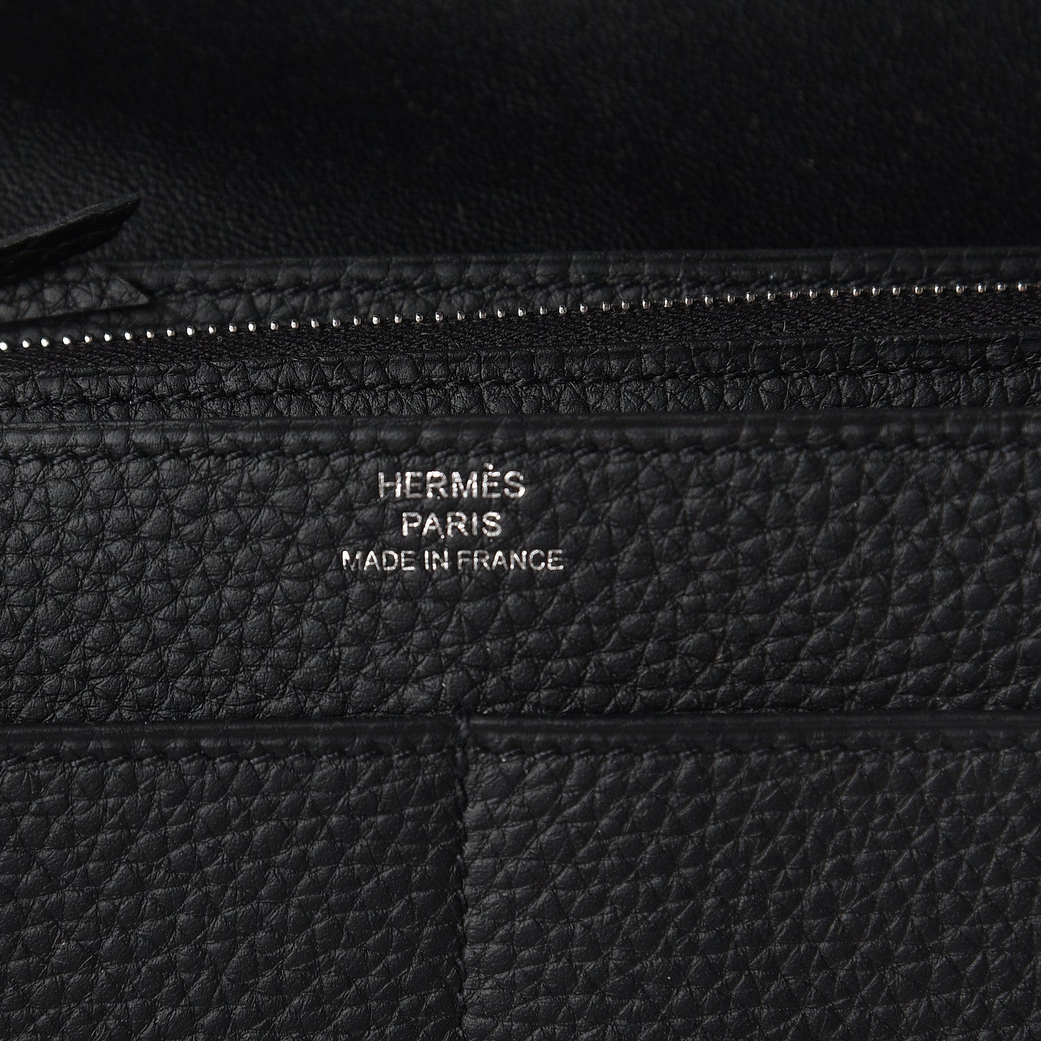 Hermes Togo Dogon Duo Wallet Black 5 of 5