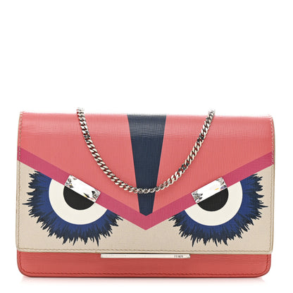 Fendi Vitello Elite Crystal Eye Monster Continental Wallet on Chain Bellini Multicolor 1 of 12