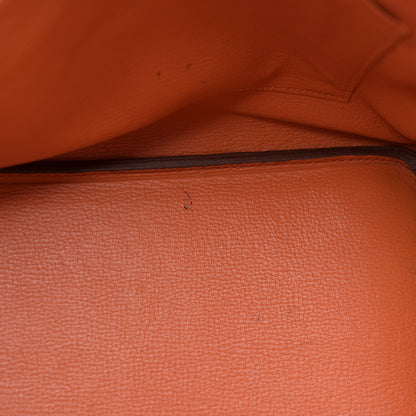 Hermes Taurillon Clemence Birkin 35 Orange 11 of 17