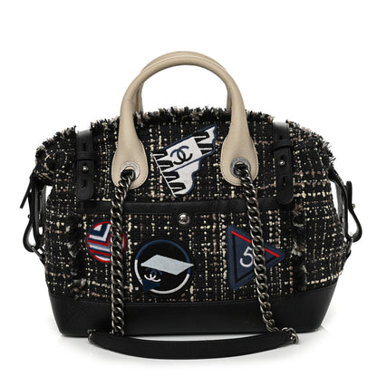 Chanel Tweed Trip Bowling Bag Black 1 of 17