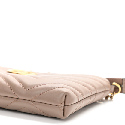 Gucci Calfskin Matelasse Mini GG Marmont Chain Bag Porcelain Rose 9 of 9