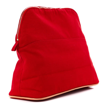 Hermes Cotton Bolide Travel Cosmetic Pouch Rouge 3 of 10
