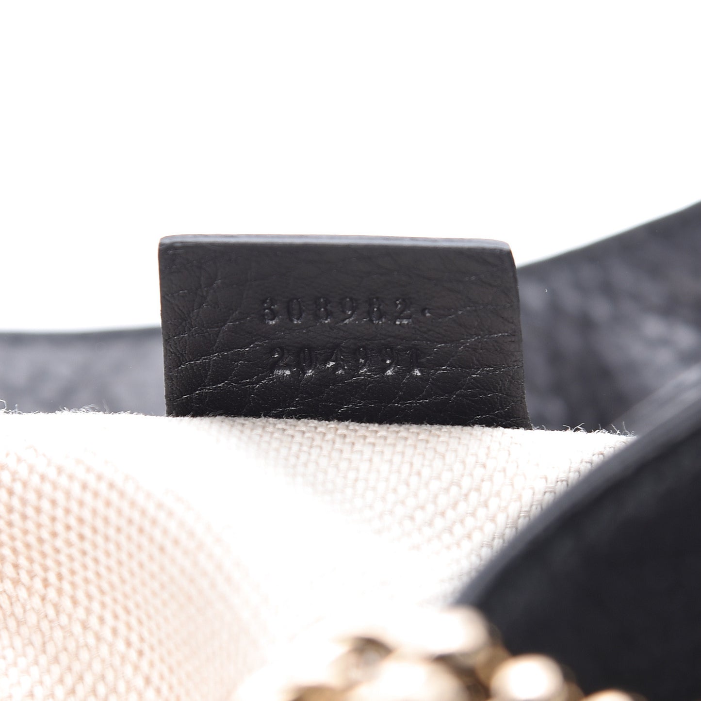 Pebbled Calfskin Medium Soho Chain Shoulder Bag Black