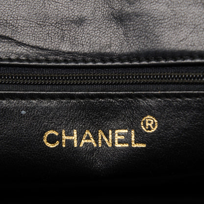 Chanel Lambskin Quilted CC Tassel Shoulder Flap Bag Black 6 of 8