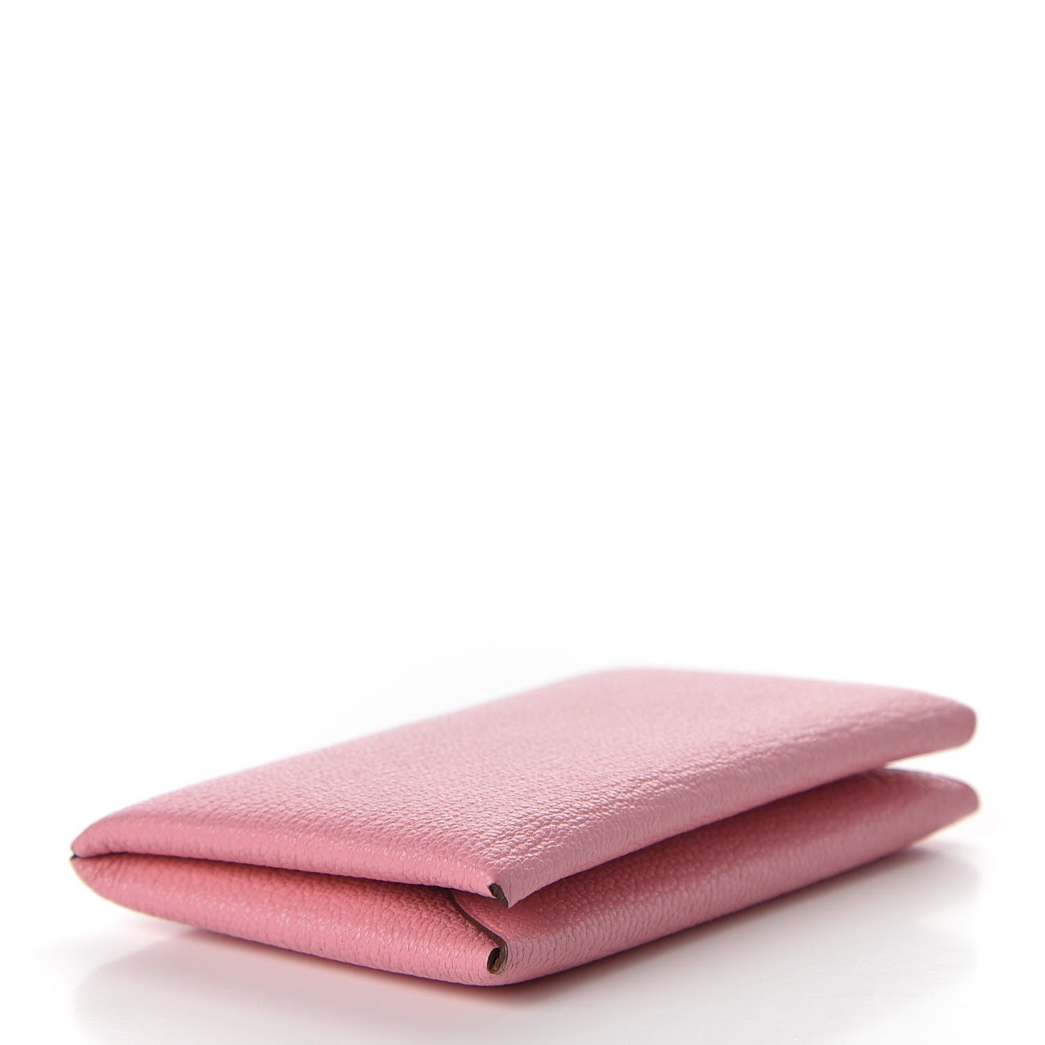 Hermes Chevre Verso Calvi Card Case Rose Confetti Brique 4 of 7