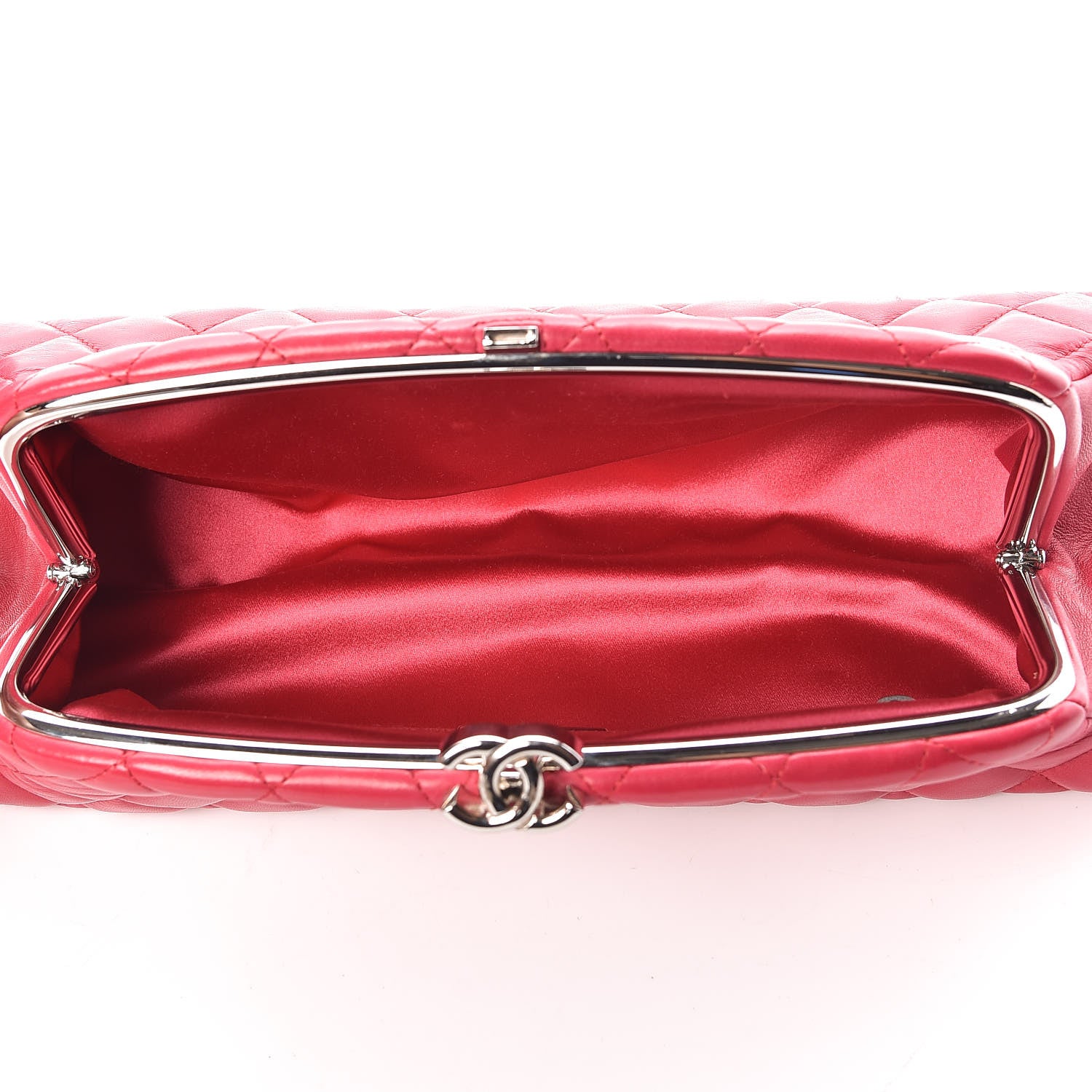 Chanel Lambskin Quilted Timeless Clutch Fuchsia 5 of 7