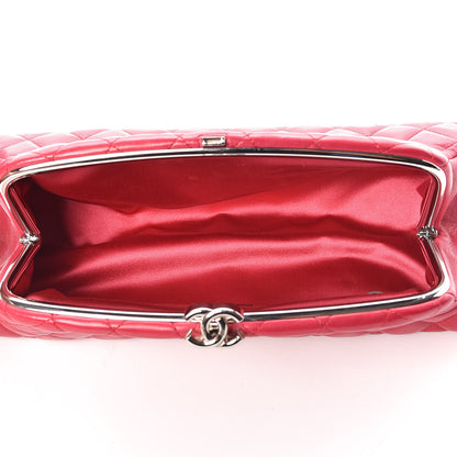 Chanel Lambskin Quilted Timeless Clutch Fuchsia 5 of 7