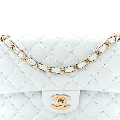 Chanel Caviar Quilted Small Double Flap Light Blue 8 of 11