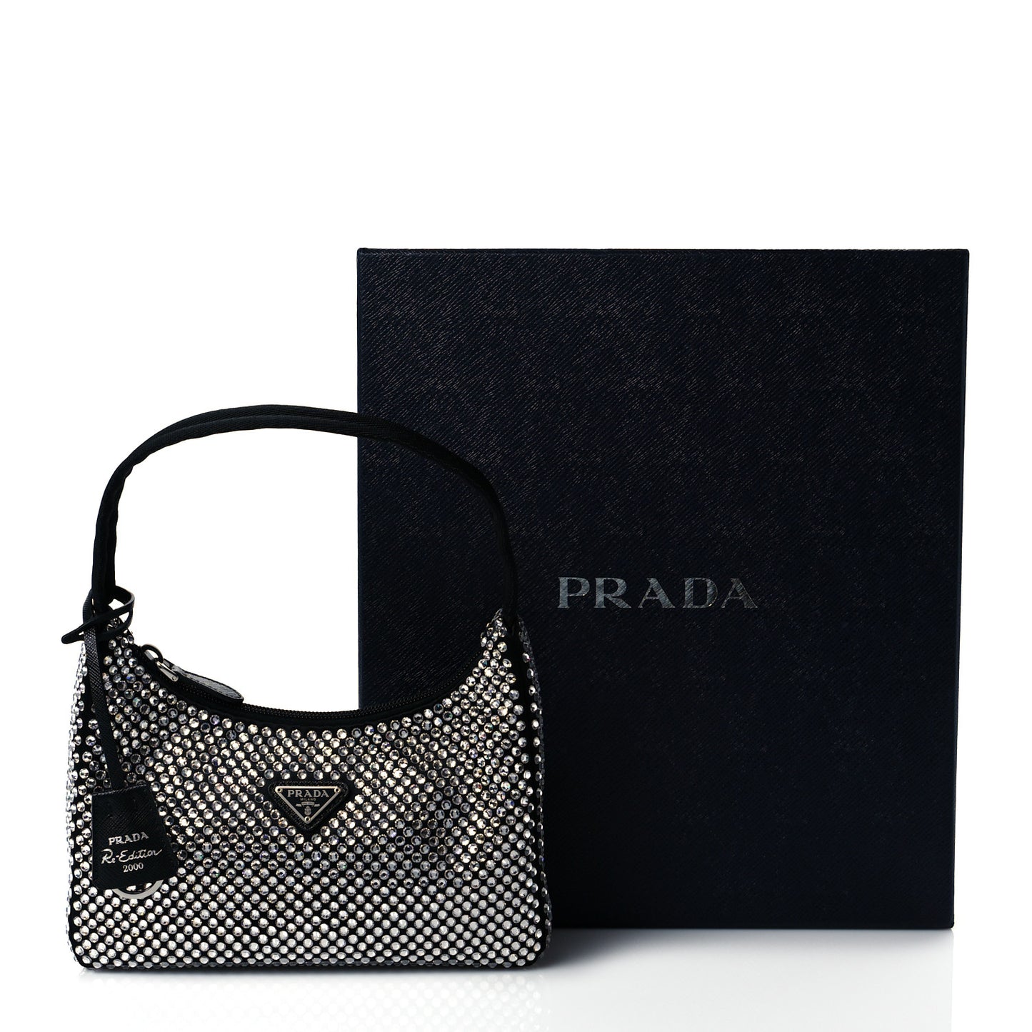 Satin Crystal Mini Re-Edition 2000 Bag Cristal