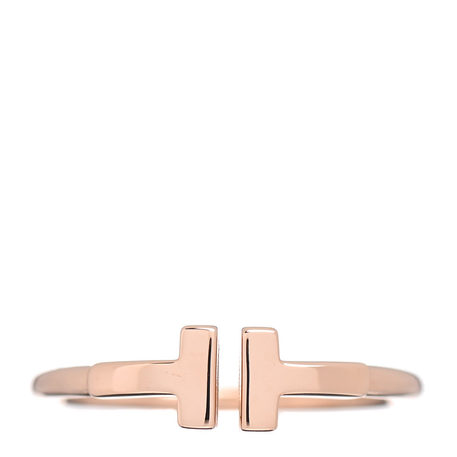Tiffany 18K Rose Gold T Wire Ring 56 7.5 1 of 5