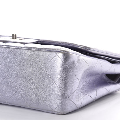 Chanel Iridescent Lambskin Jumbo Double Flap Light Grey 7 of 10