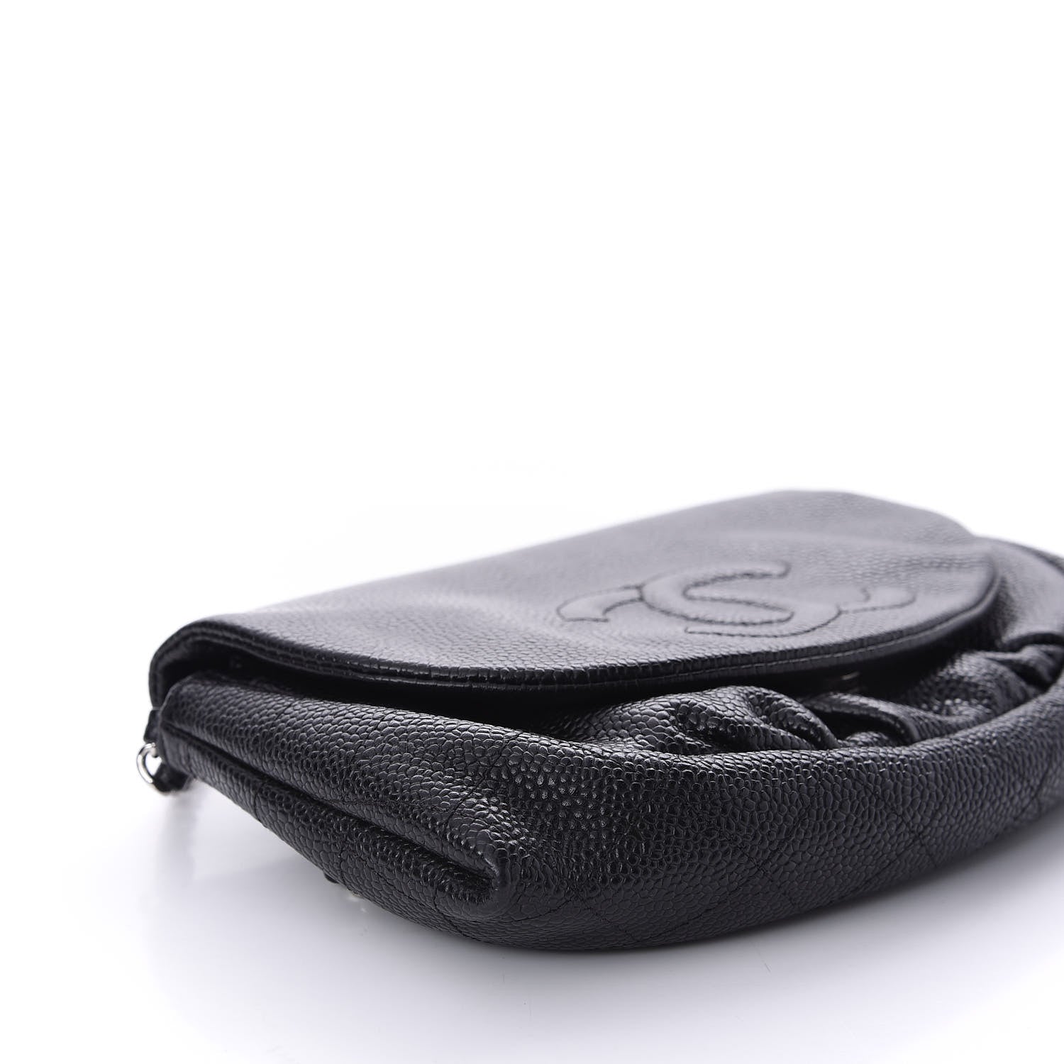 Chanel Caviar Half Moon Wallet On Chain WOC Black 6 of 11
