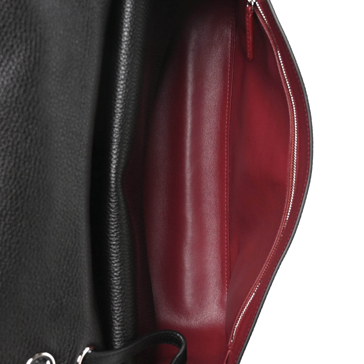 Grained Calfskin Small Souplissimo Maxi Flap Black
