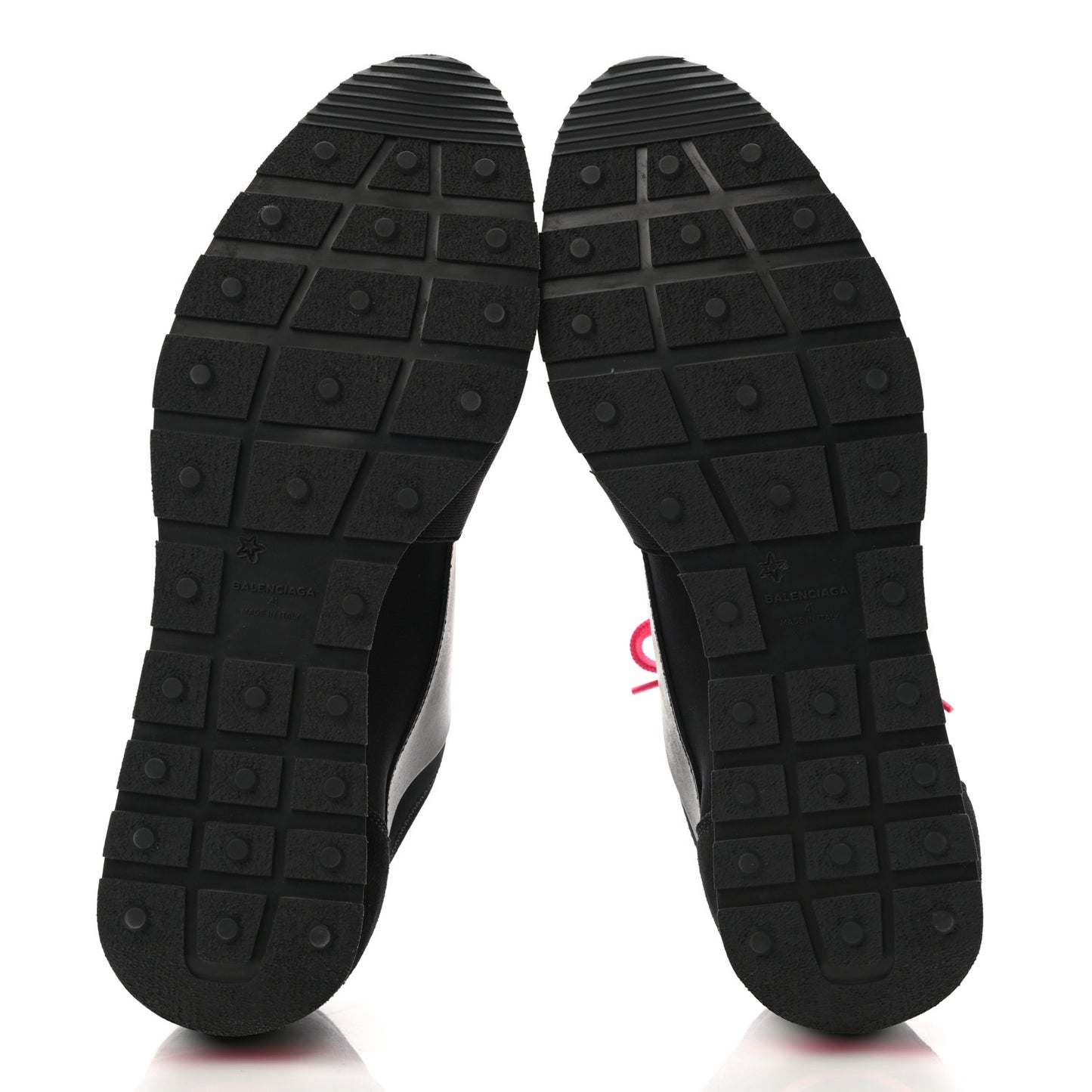 Mesh Calfskin Neoprene Suede Womens Race Runner Sneakers 41 Black