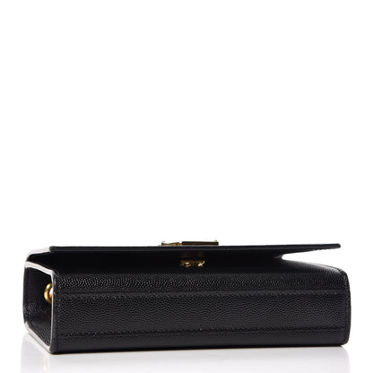 Saint Laurent Grain De Poudre Small Monogram Kate Satchel Black 4 of 9