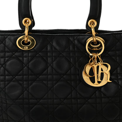 Christian Dior Lambskin Cannage Large Lady Dior Black 8 of 18