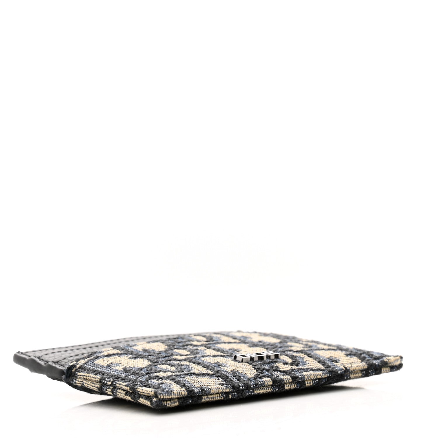 Christian Dior Grained Calfskin Oblique Card Holder Black 4 of 8