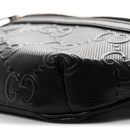 Gucci Calfskin GG Tennis Embossed Belt Bag Black 9 of 9