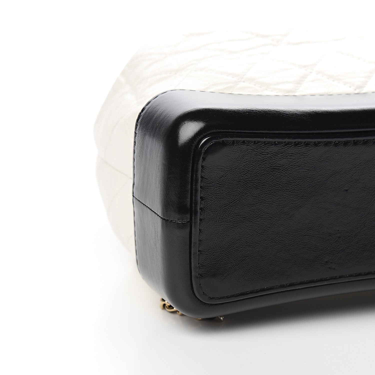 Chanel Aged Calfskin Quilted Small Gabrielle Backpack Black White 8 of 11