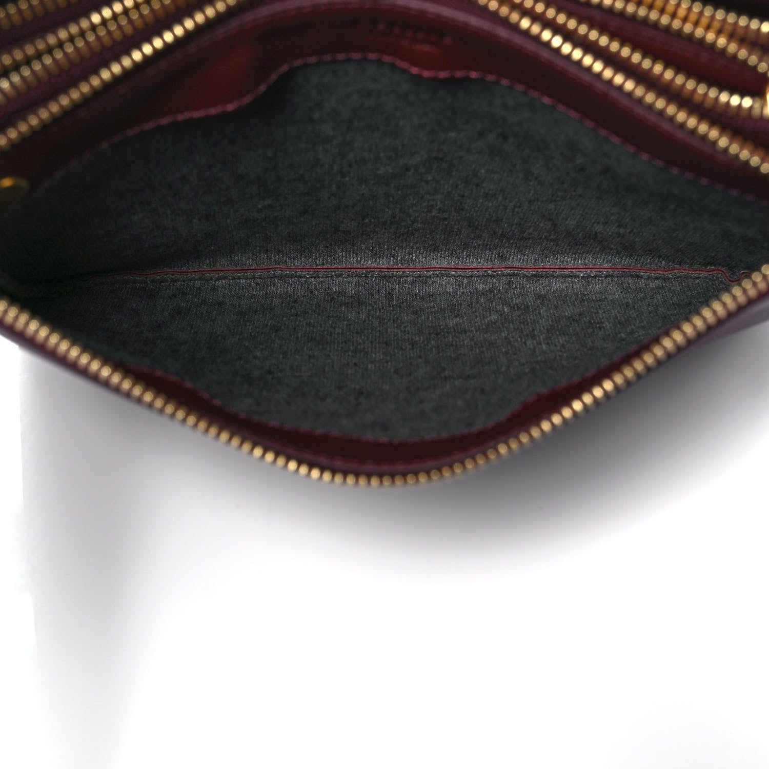 Celine Smooth Lambskin Small Trio Crossbody Bag Burgundy 9 of 10