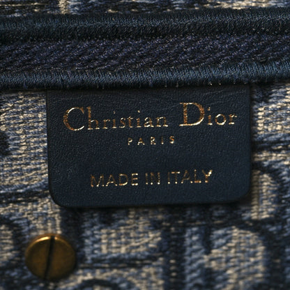 Christian Dior Oblique Embroidered Saddle Bag Blue 6 of 12