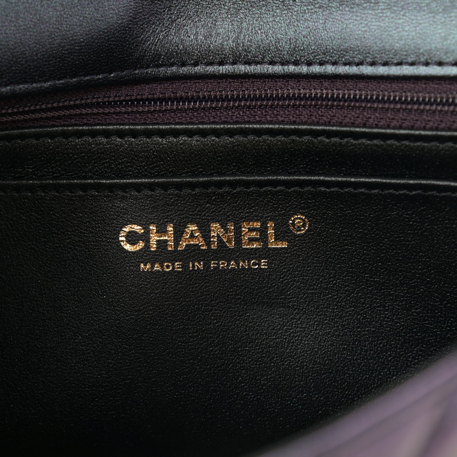 Chanel Iridescent Lambskin Quilted Mini Rectangular Flap Black 6 of 8