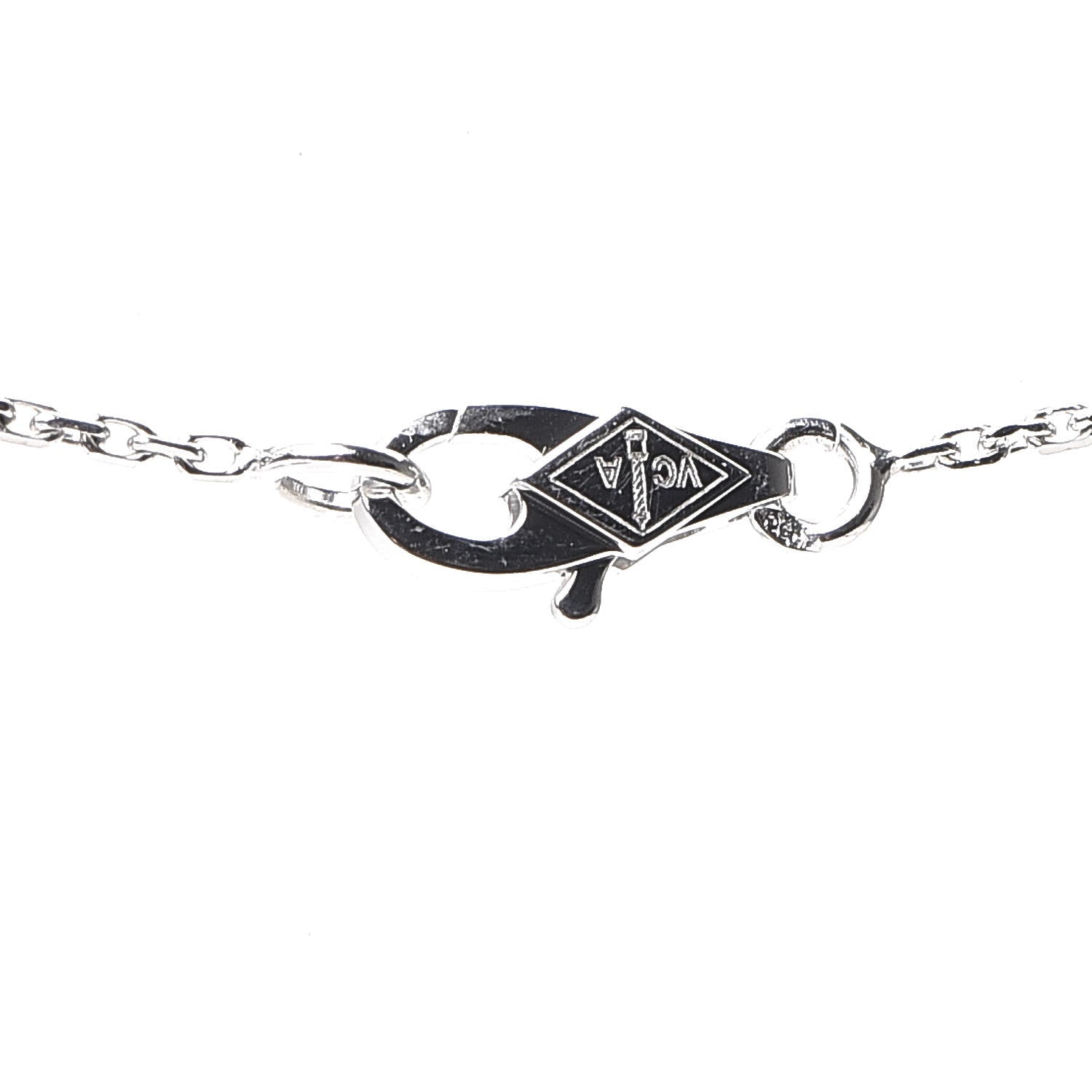 Van Cleef & Arpels 18K White Gold Diamond Sweet Alhambra Pendant Necklace 3 of 6