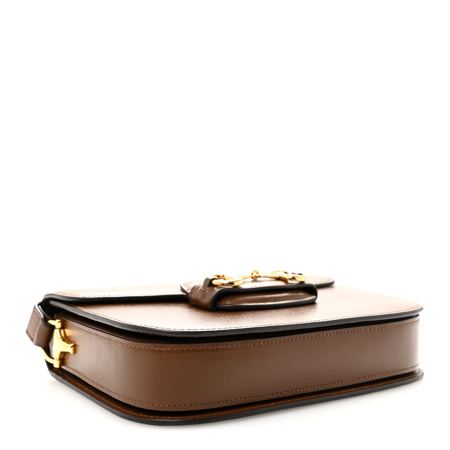 Azalea Calfskin Horsebit 1955 Shoulder Bag Brown Sugar