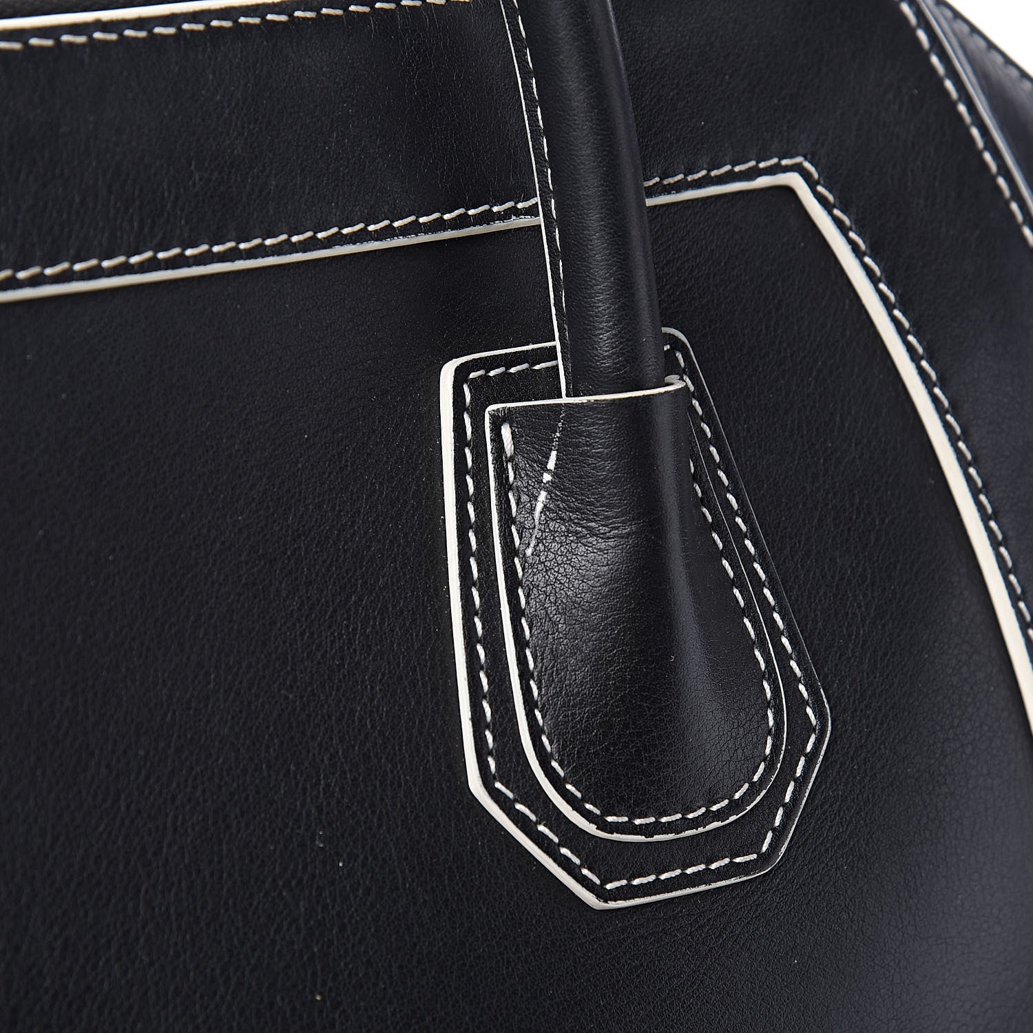 Givenchy Calfskin Contrast Stitched Medium Antigona Black 13 of 14