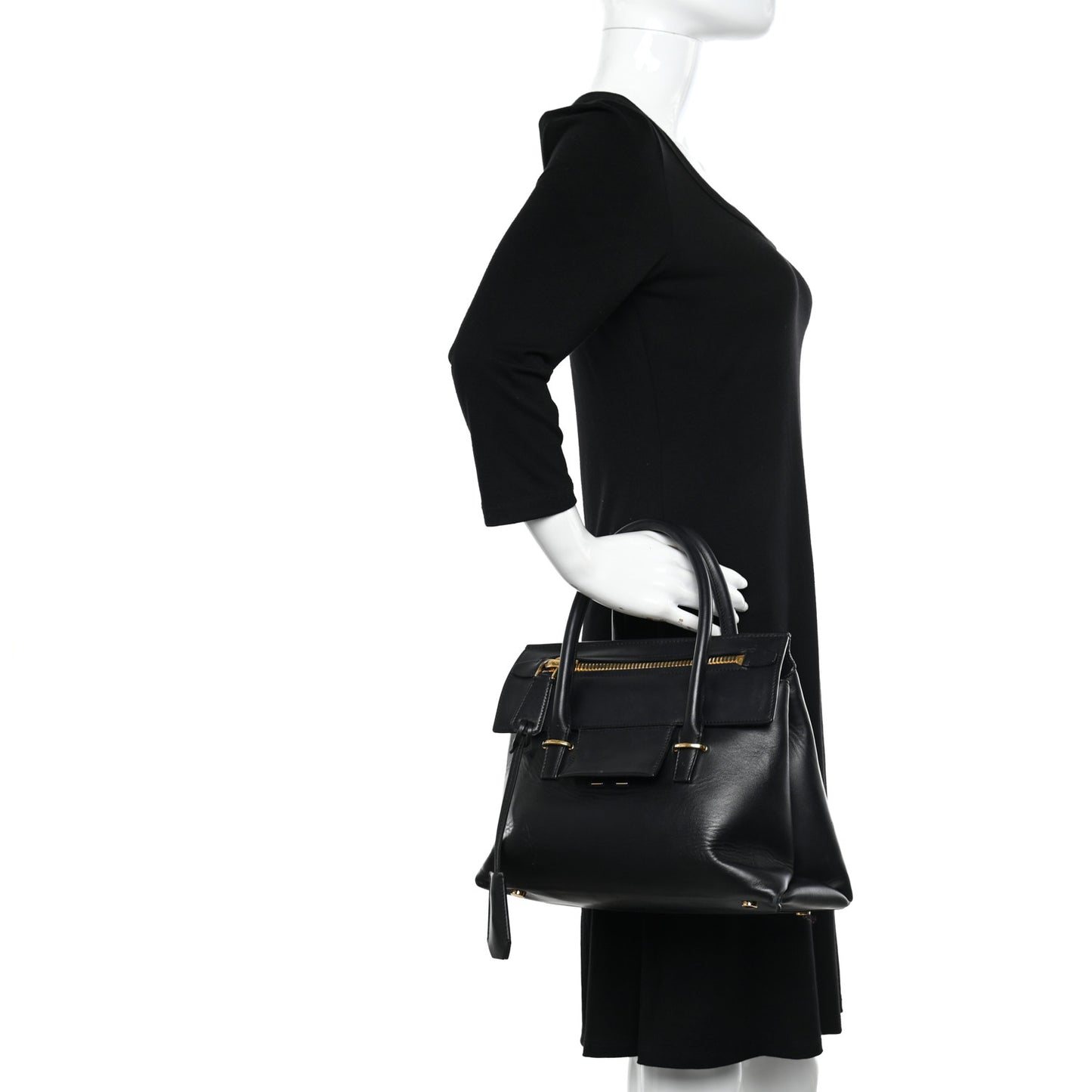 Smooth Calfskin Medium Icon Bag Black