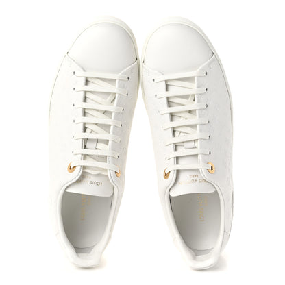 Louis Vuitton Calfskin Monogram Embossed Front Row Sneakers 41 White 5 of 11