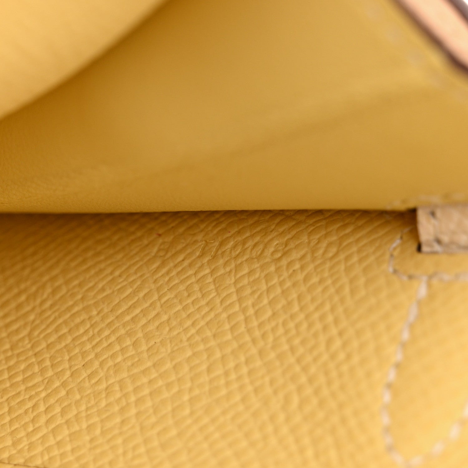 Hermes Epsom Verso Kelly Wallet To Go Nata Jaune Poussin 7 of 10