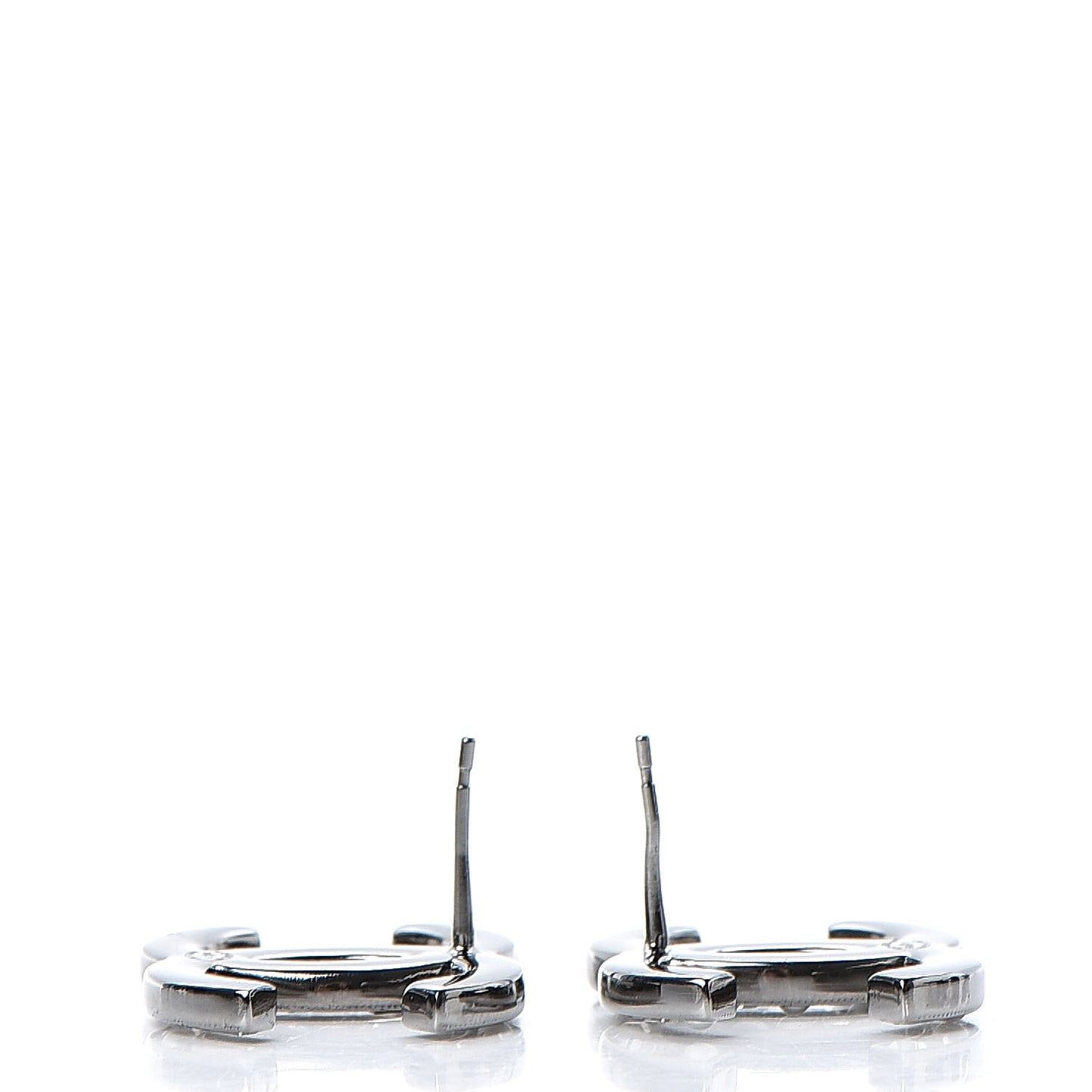 Crystal CC Earrings Silver