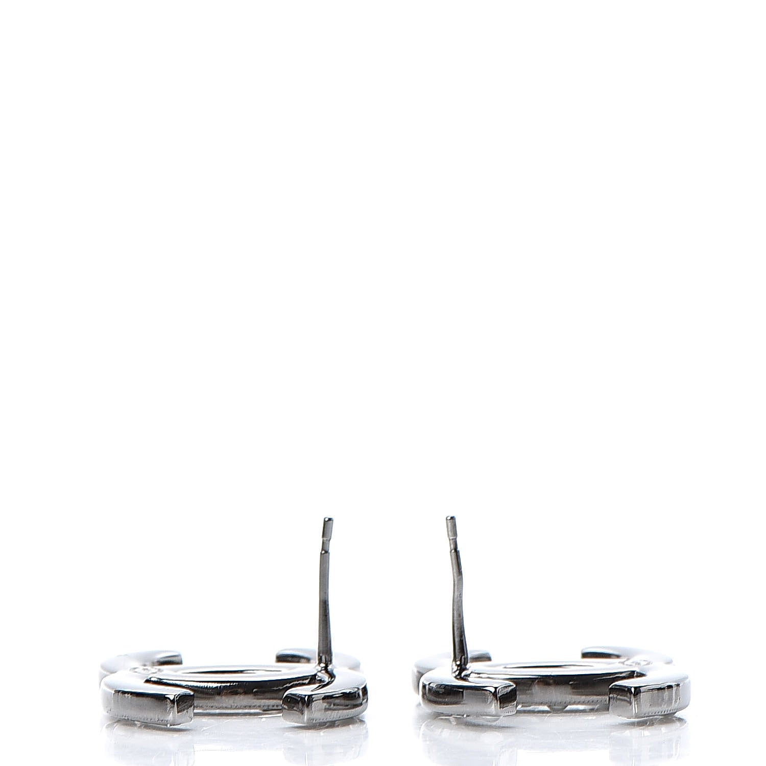 Chanel Crystal CC Earrings Silver 5 of 6