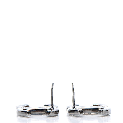 Chanel Crystal CC Earrings Silver 5 of 6