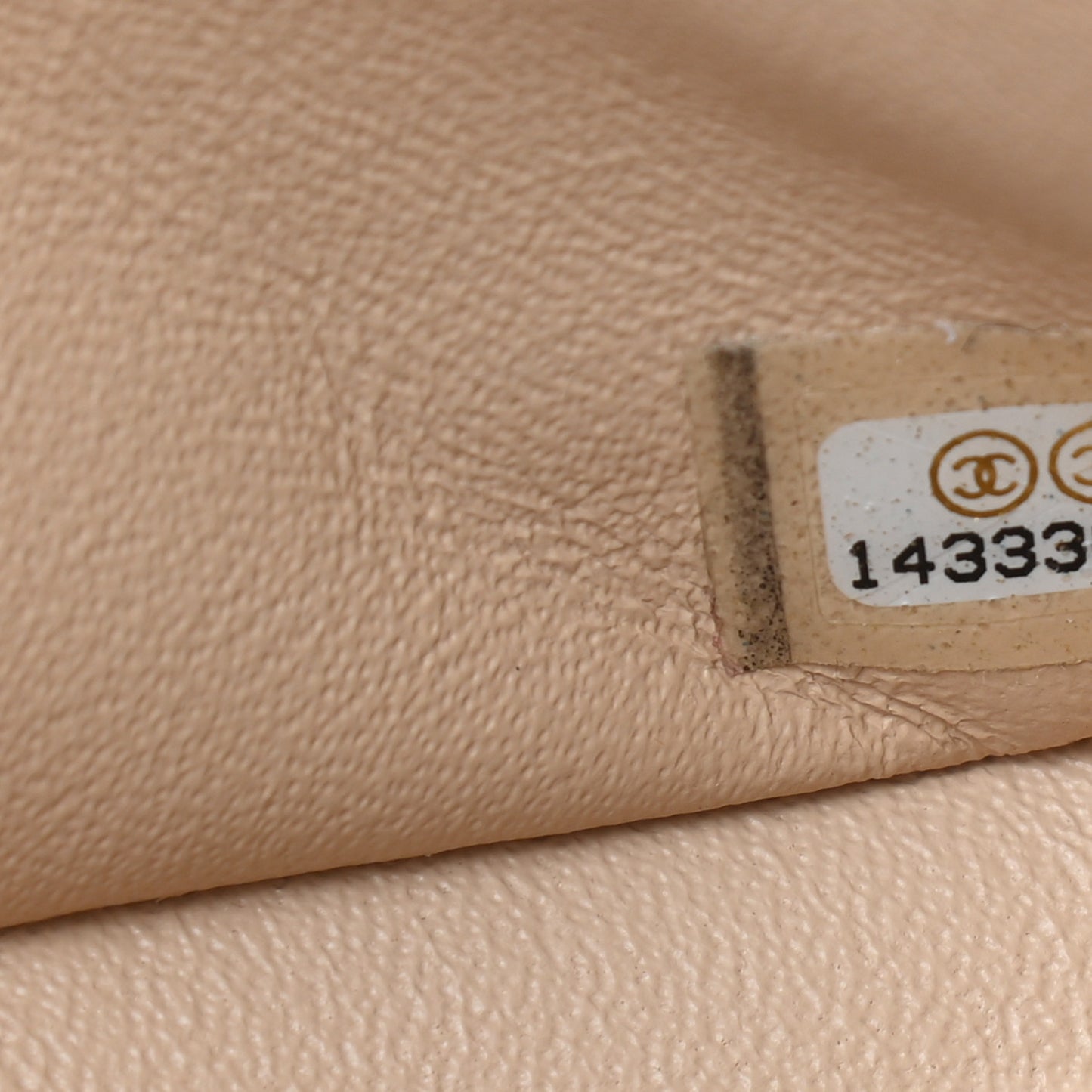 Caviar Quilted Jumbo Double Flap Beige