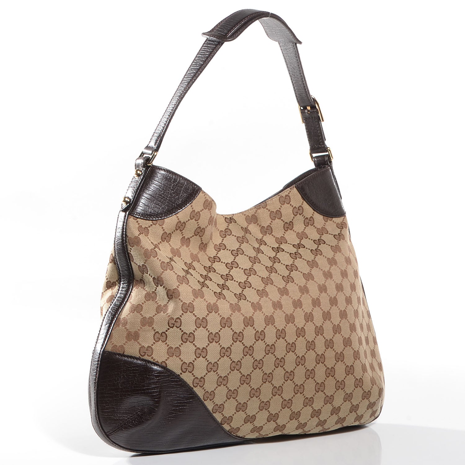 Gucci Monogram Hasler Hobo Dark Brown 2 of 7