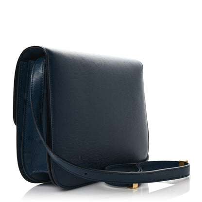 Celine Liege Calfskin Medium Classic Box Flap Bag Abyss Blue 3 of 10