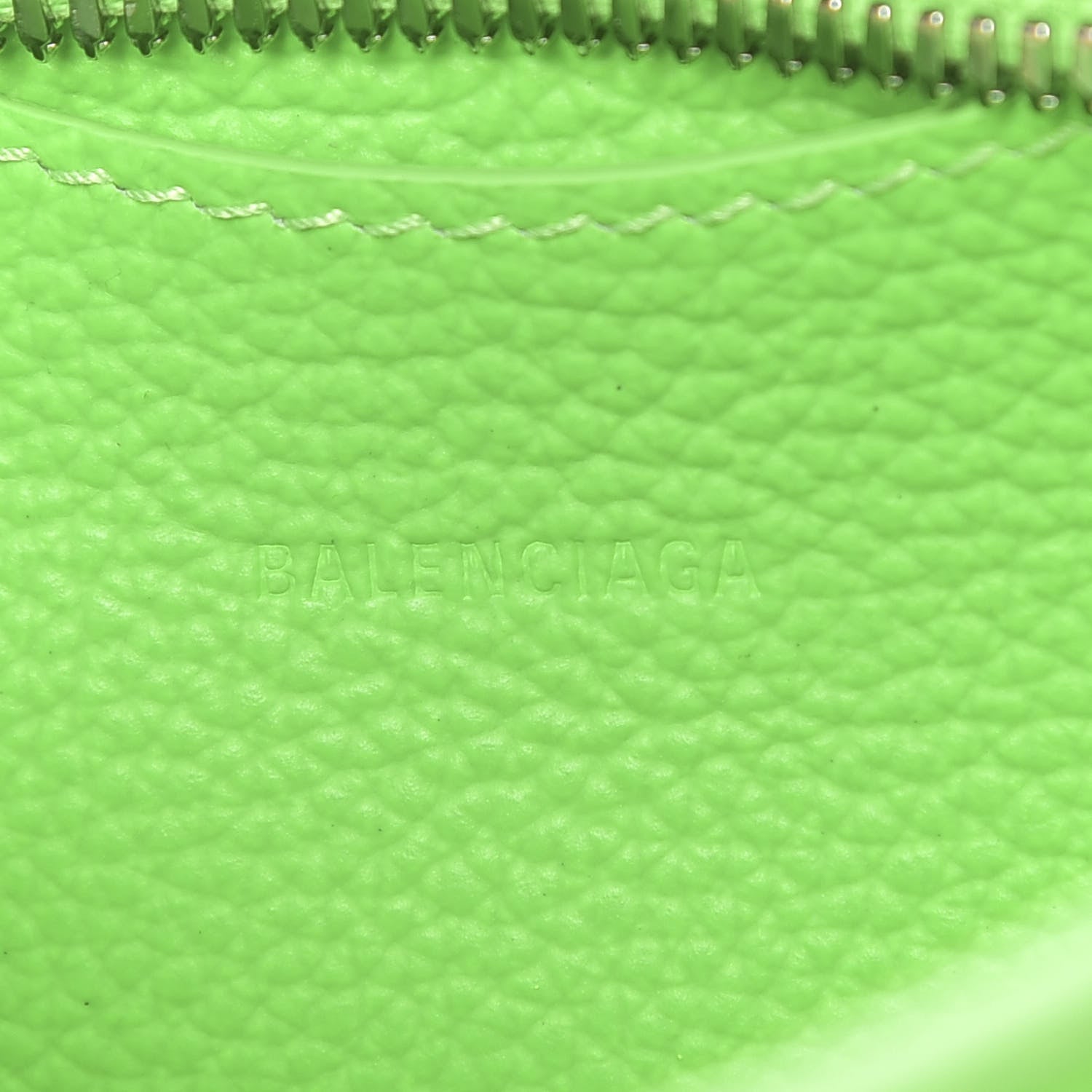 Balenciaga Grained Calfskin Neo Classic Silver Hardware Nano City Crossbody Fluo Green 8 of 9