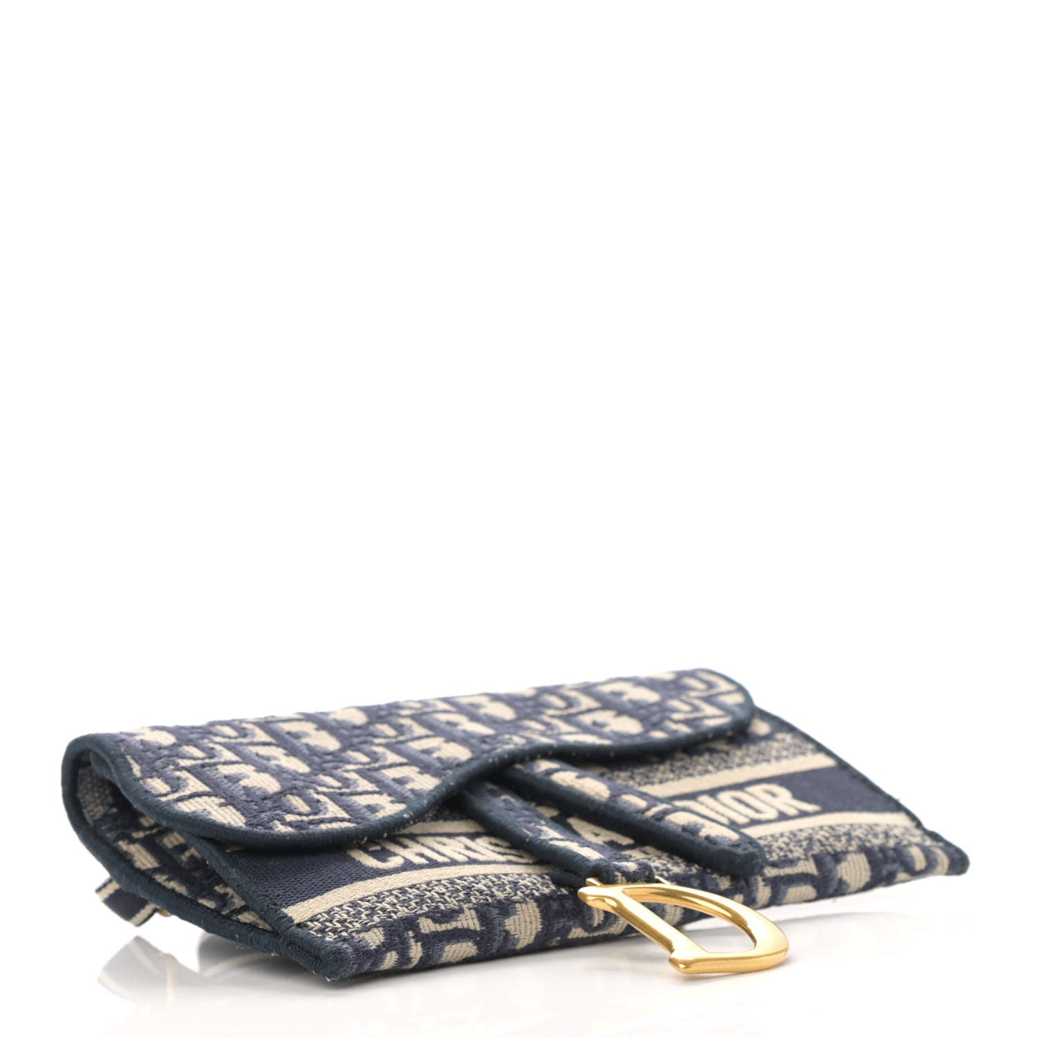 Christian Dior Oblique Slim Saddle Pouch Blue 4 of 11
