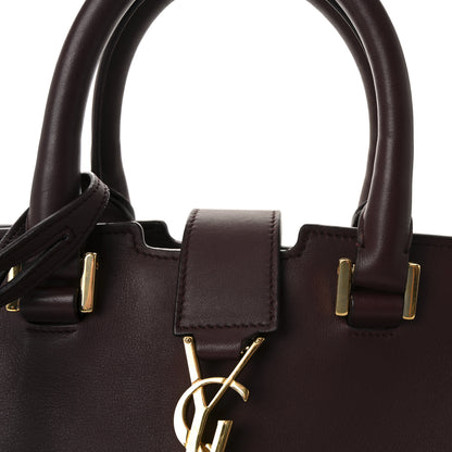 Saint Laurent Smooth Calfskin Small Monogram Cabas Rouge Legion 7 of 9