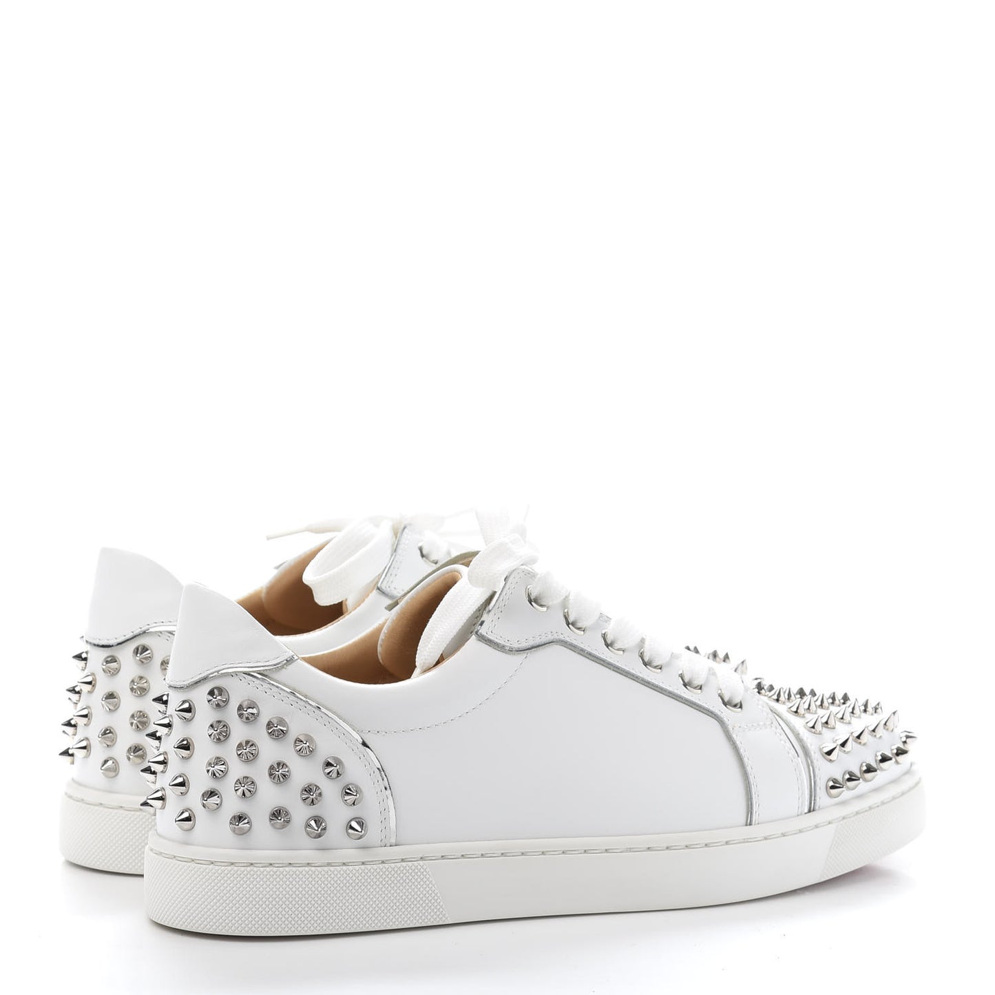Calfskin Spikes Womens Vieira 2 Flat Sneakers 39 White