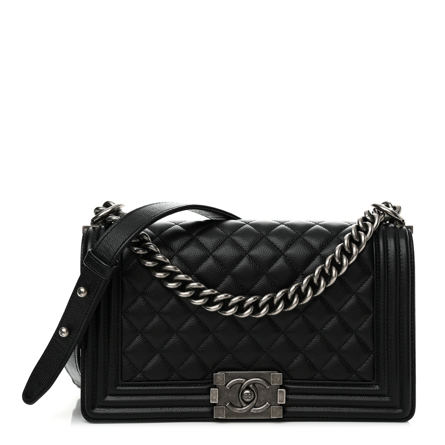 Chanel Caviar Quilted Medium Boy Flap Black 1 of 10